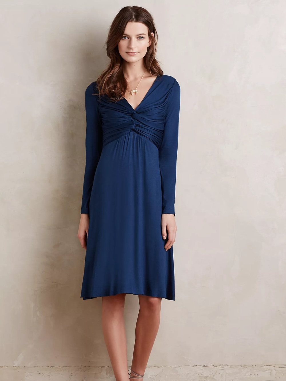 Bailey 44 Gathered Jersey Dress in Sapphire Blue from Anthropologie
